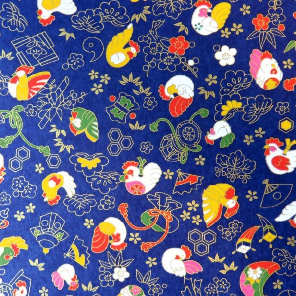 画像5: 京染千代紙　酉柄（各色） (5)