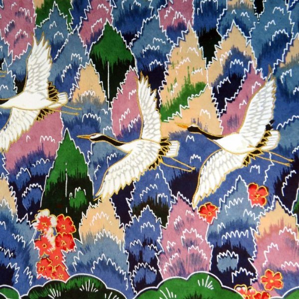 画像6: 京染千代紙 菊判 花鳥 (6)