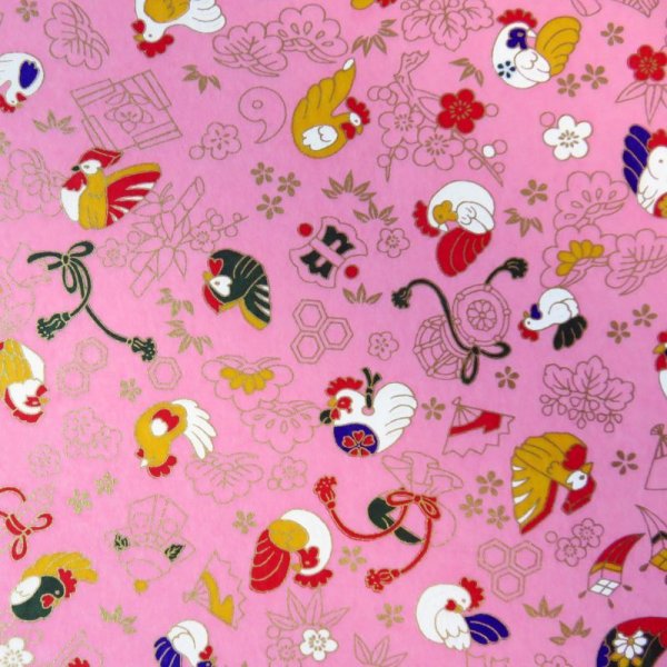 画像9: 京染千代紙　酉柄（各色） (9)