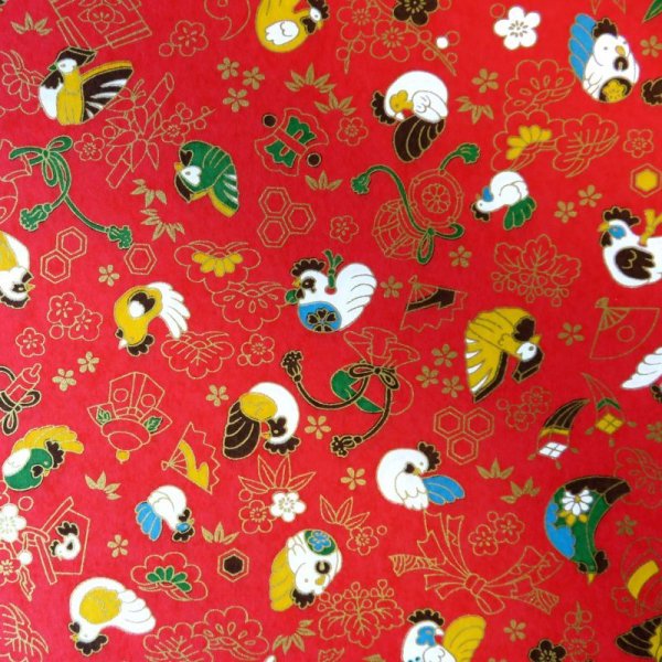 画像3: 京染千代紙　酉柄（各色） (3)