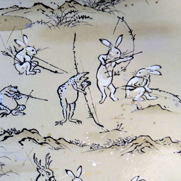 画像7: 京染千代紙 菊判 鳥獣戯画 (7)