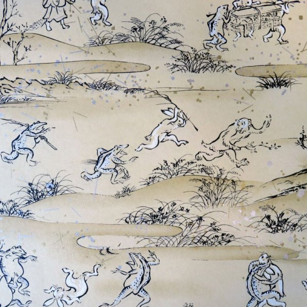 画像3: 京染千代紙 菊判 鳥獣戯画 (3)