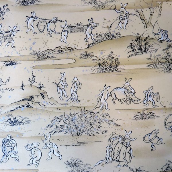 画像4: 京染千代紙 菊判 鳥獣戯画 (4)