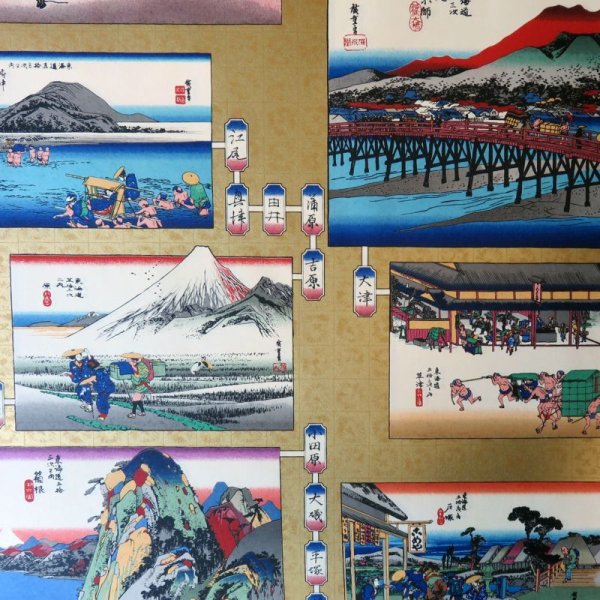 画像7: 京染千代紙　東海道五十三次双六 (7)