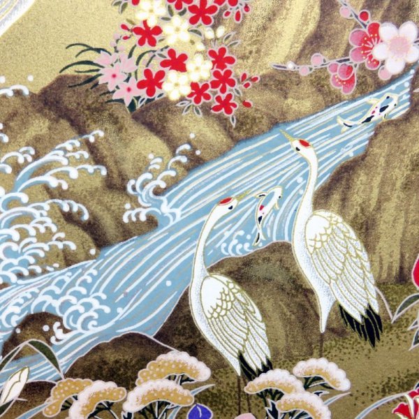 画像5: 京染千代紙　吉祥赤富士 (5)