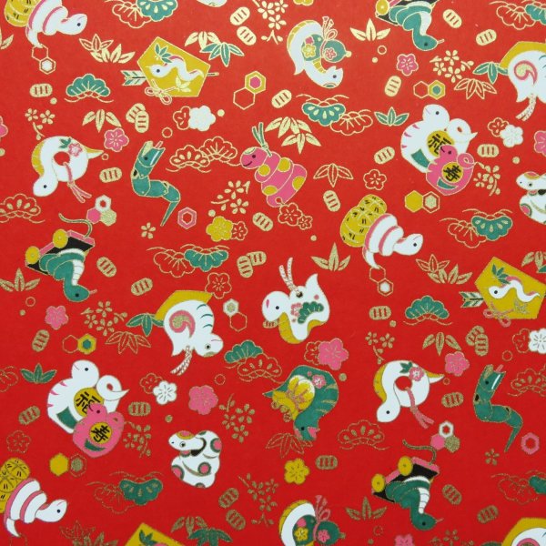 画像7: 京染千代紙　巳柄（各色） (7)