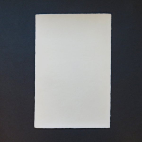 画像1: 越前和紙　免状用紙　耳付　生成り　200×300mm (1)