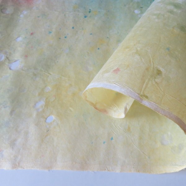 画像4: 染紙　落水　ピンク＋黄色＋水色ぼかし (4)