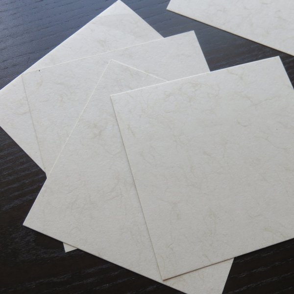 画像1: 和紙コースター　楮繊維入り (1)